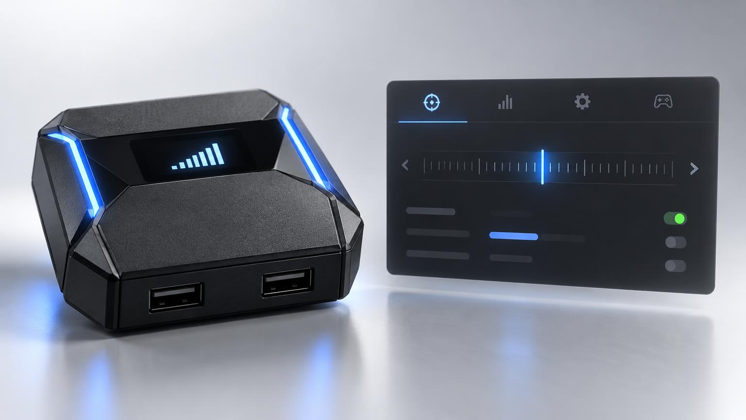 Dime Value Finder calibration interface beside a Cronus Zen device
